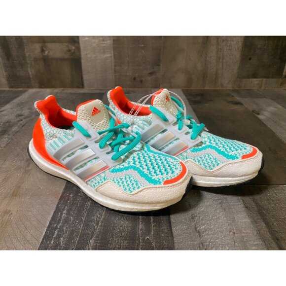 KID'S Adidas SIZE 4Y  UltraBoost 5.0 DNA J White Mint Rush GZ3997 NEW - Picture 2 of 12